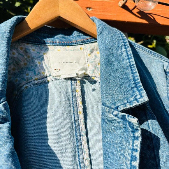 Anthropologie Blue Denim Duster - Picture 3 of 8